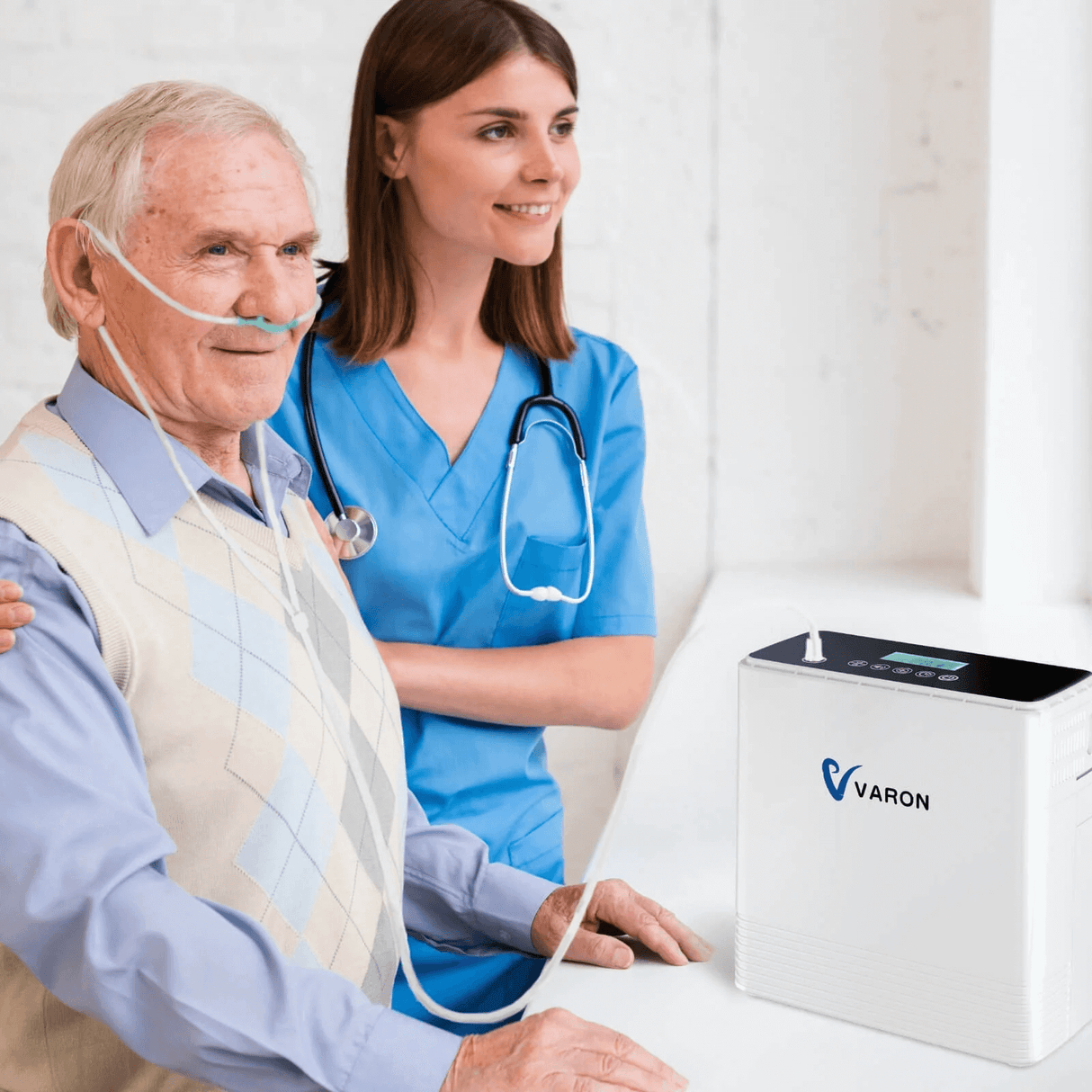 VARON VP-6 | Koncentrator tlenu przenośny o przepływie ciągłym (1–6 poziomów)