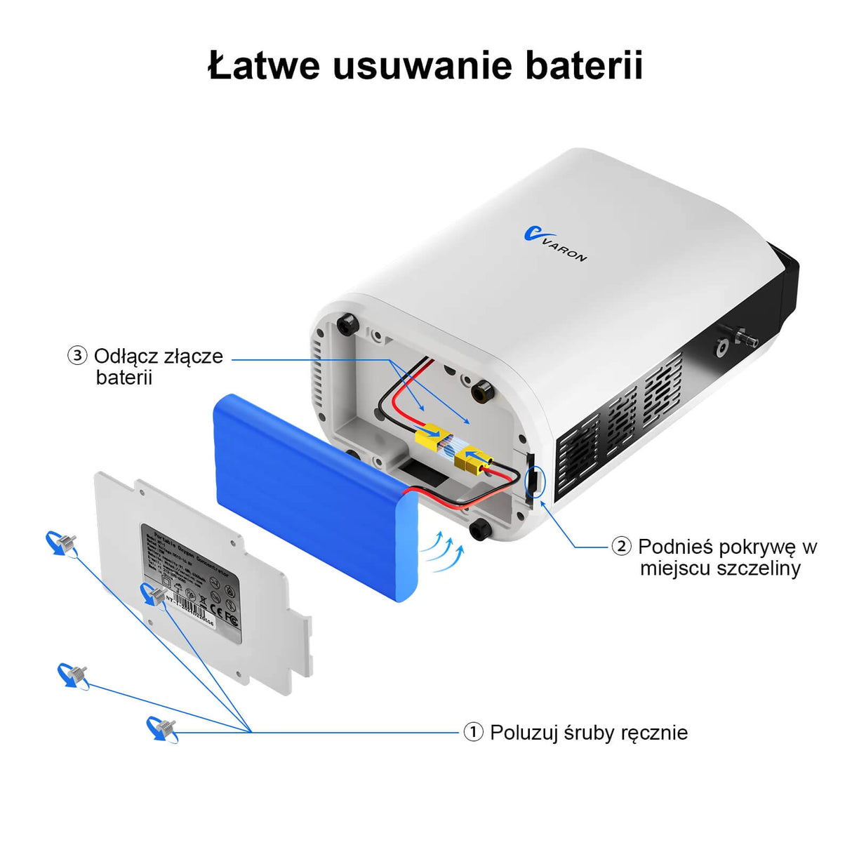 VARON VP-1 | koncentrator tlenu przenośny z trybem pulsacyjnym (1–5 poziomów)