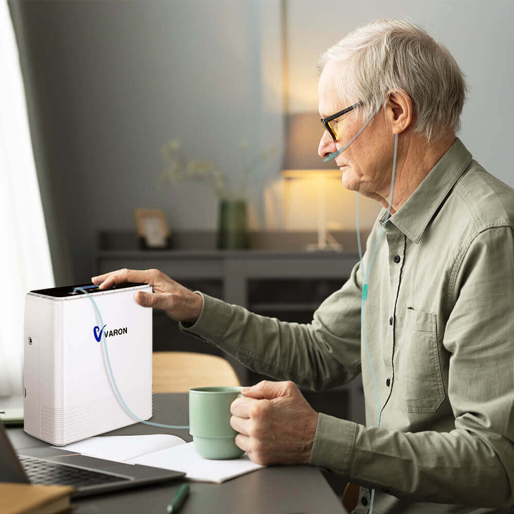 VARON VP-6 | Przenośny koncentrator tlenu o przepływie ciągłym (1–6 poziomów)