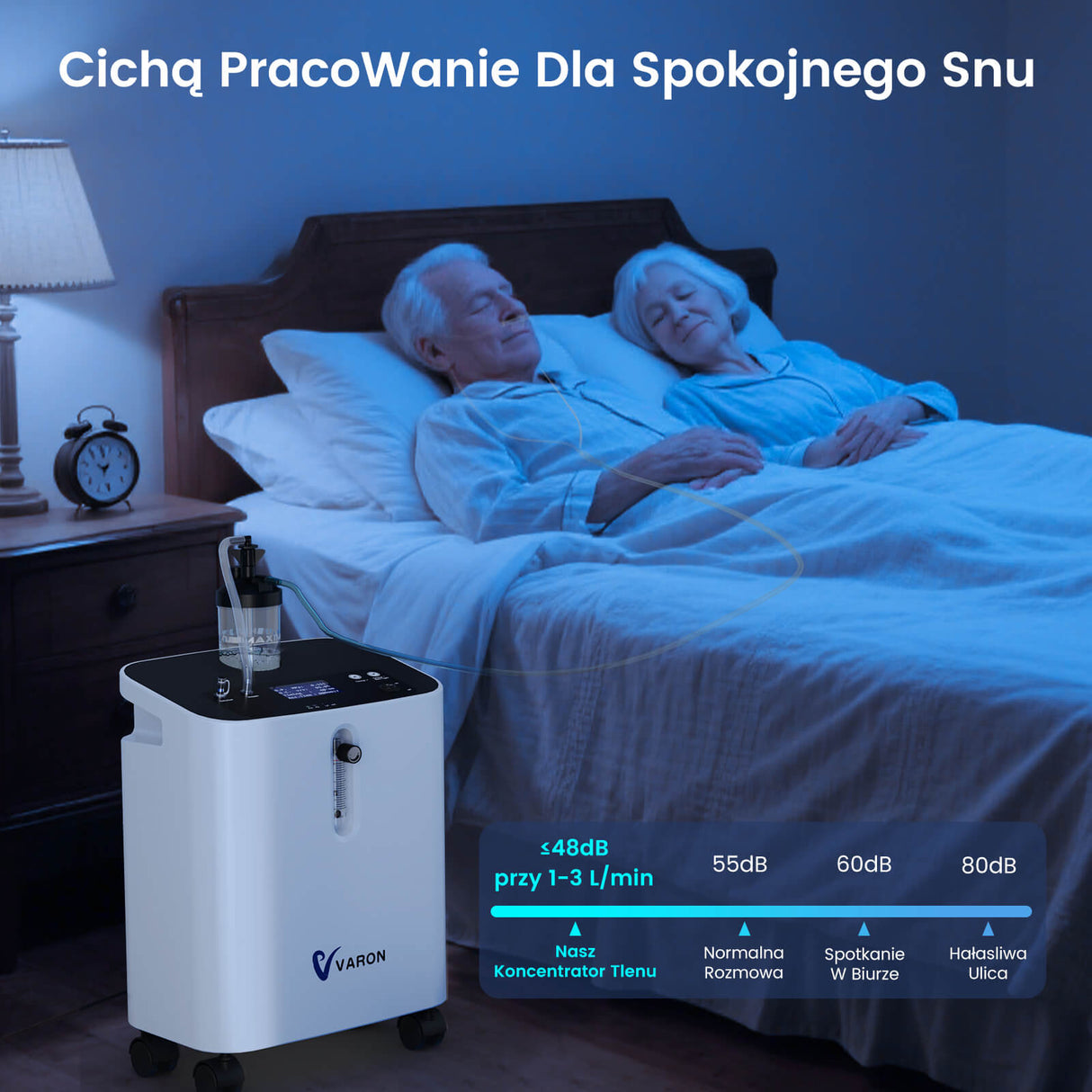 VARON VH-3 Pro premium domowy koncentrator tlenu z 10-stopniową regulacją