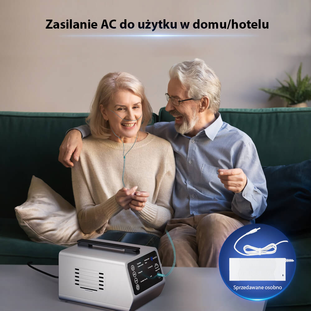 VARON VT-1 | samochodowy koncentrator tlenu z trybem pulsacyjnym i ciągłym | idealny w podróży | certyfikat CE