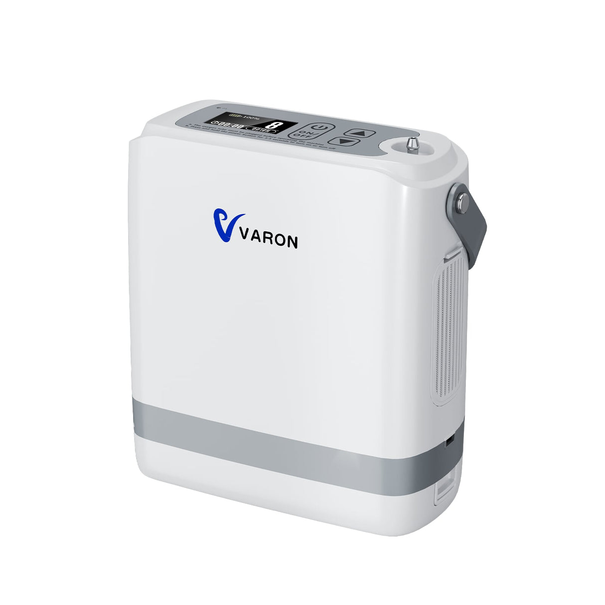 VARON VP-8G in modernem, weißem Design - das kompakte Sauerstoffgerät für unterwegs.
