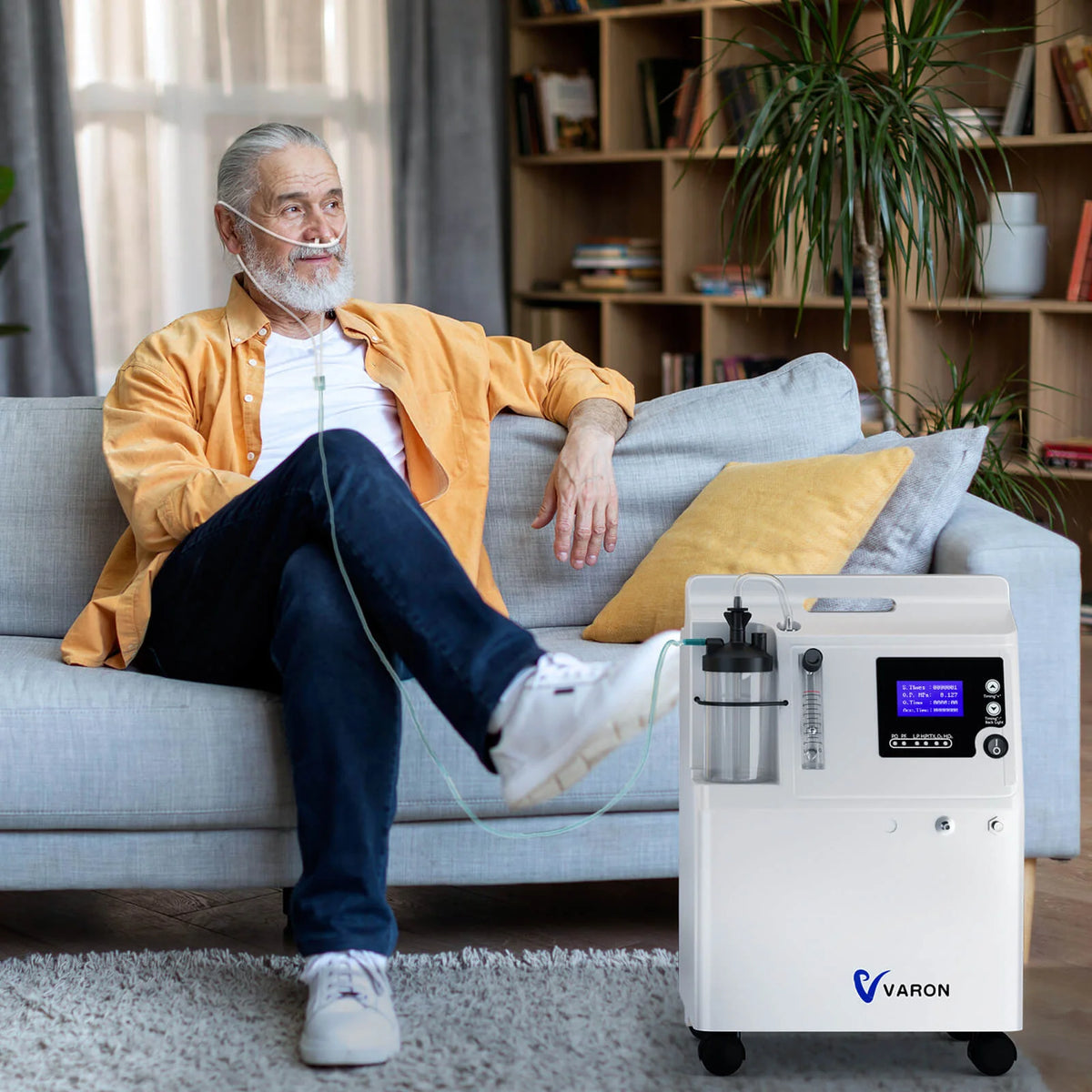 VARON Serene 5 Domowy koncentrator tlenu, 5L, praca do 72 godzin, FDA