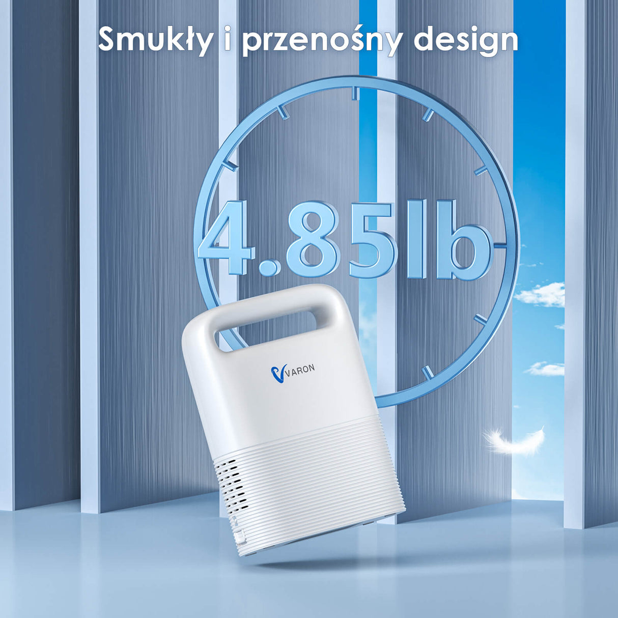 VARON VP-2 | Pulsacyjny przenośny koncentrator tlenu z akumulatorem | 93% tlenu, długi czas pracy baterii