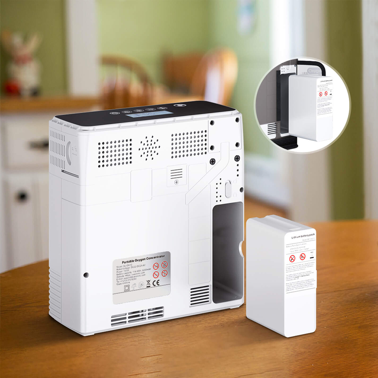 VARON VP-6 | Przenośny koncentrator tlenu o przepływie ciągłym (1–6 poziomów)