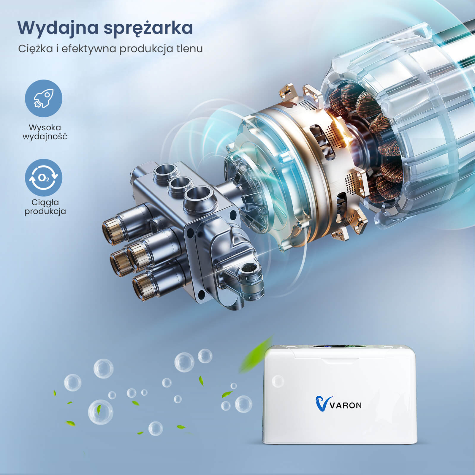 VARON VL-2 | 3L przenośny towarzysz tlenowy