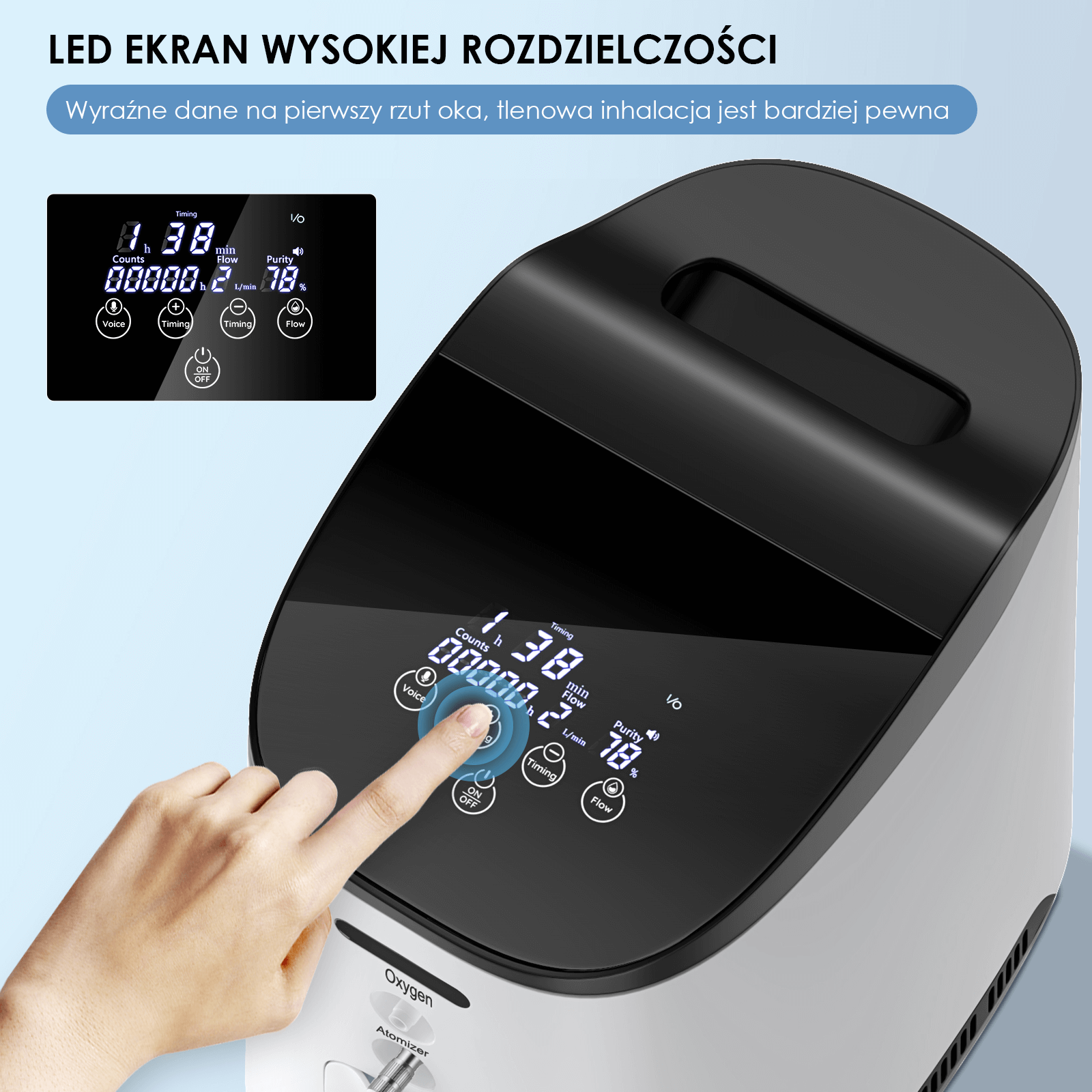 VARON VH-2 | Domowy koncentrator tlenu o przepływie ciągłym (1–7 poziomów)