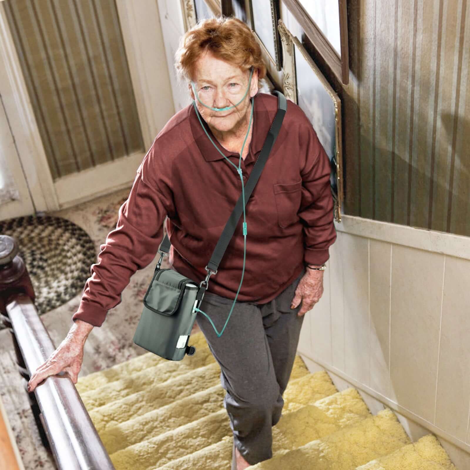 VARON VP-2 | Pulsacyjny przenośny koncentrator tlenu z akumulatorem | 93% tlenu, długi czas pracy baterii