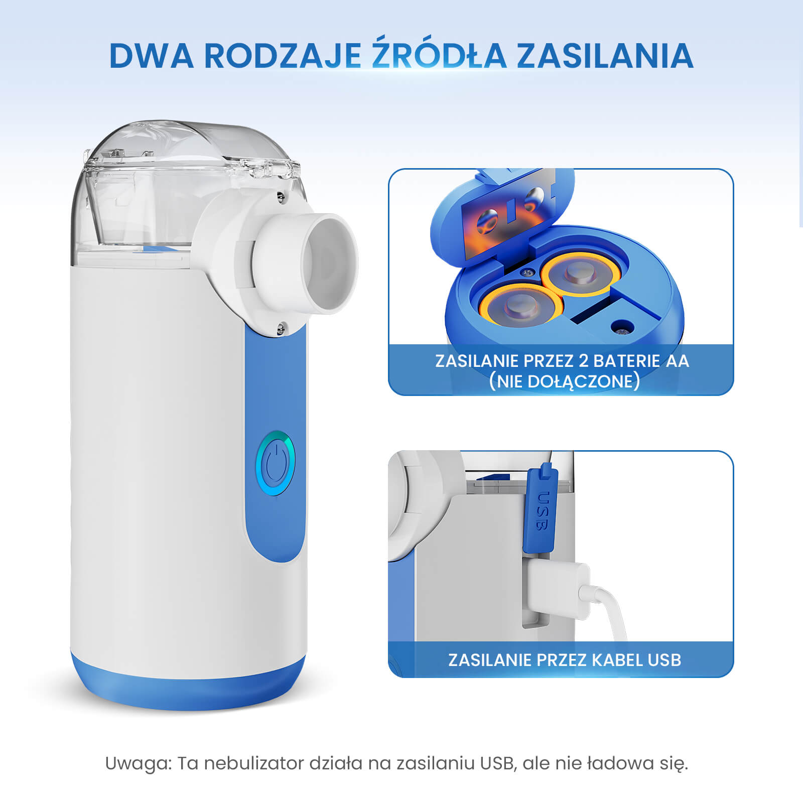 VARON Przenośny nebulizator dla dzieci MY-133
