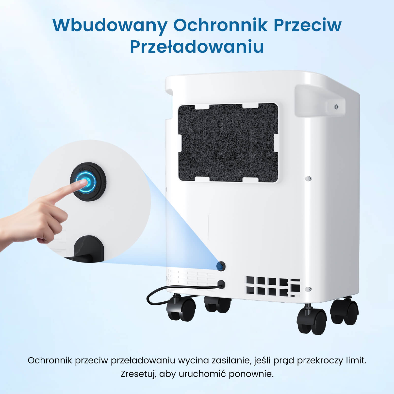 VARON Premium Domowy Koncentrator Tlenu VH-3 Pro |  Ciągły przepływ, certyfikat CE (1–10 poziomów)