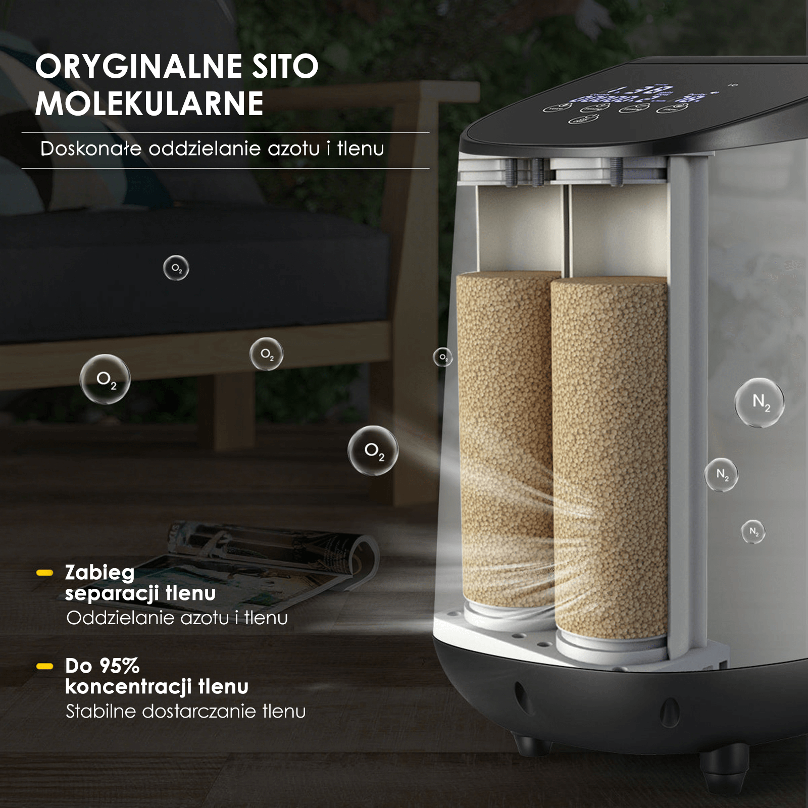 VARON VH-2 | Domowy koncentrator tlenu o przepływie ciągłym (1–7 poziomów)