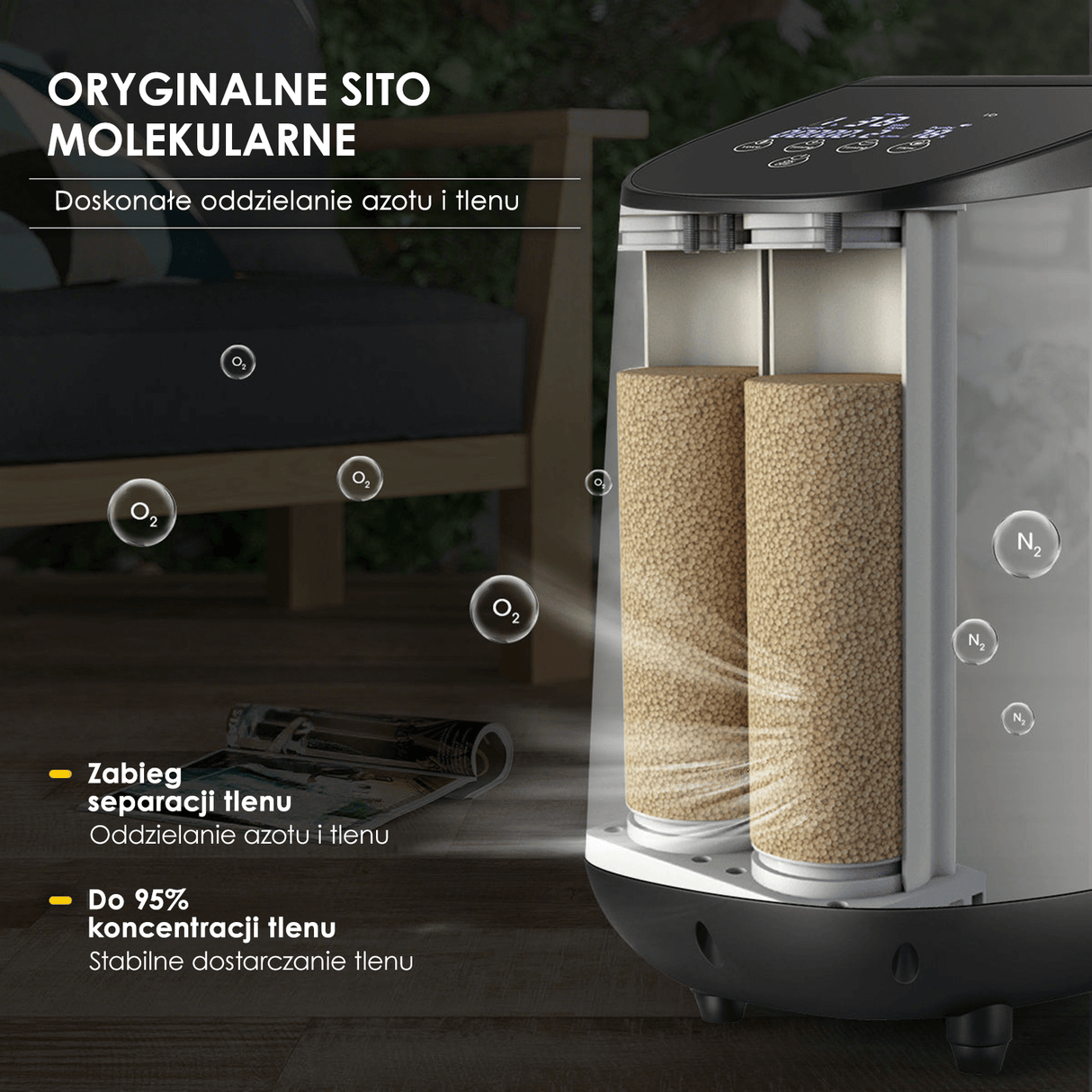 VARON VH-2 | Domowy koncentrator tlenu o przepływie ciągłym (1–7 poziomów)