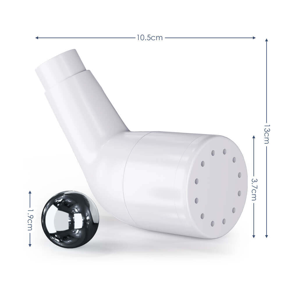 Device for pulmonary breathing exercises