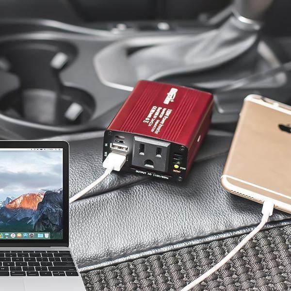 Automatyczna przetwornica 150 W z dwoma portami USB (3,1 A), 12 V do 110 V/220 V