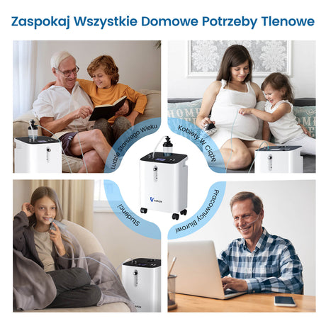 VARON VH-3 Pro premium domowy koncentrator tlenu z 10-stopniową regulacją