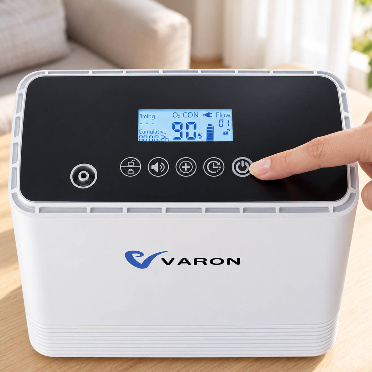 VARON VP-6 | Koncentrator tlenu przenośny o przepływie ciągłym (1–6 poziomów)